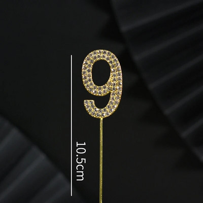 Csillogó strasszos szám tortafestékek arany ezüst 0-9 digitális születésnapi tortadísz esküvői party dekoráció baba zuhany