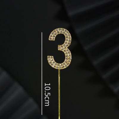 Csillogó strasszos szám tortafestékek arany ezüst 0-9 digitális születésnapi tortadísz esküvői party dekoráció baba zuhany