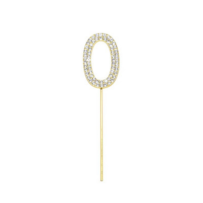 1 vnt. aukso sidabro deimantais nusagstytas 0–9 numerio torto dangtelis, skirtas gimtadienio vakarėliui papuošti Vestuvių tortų papuošimus.