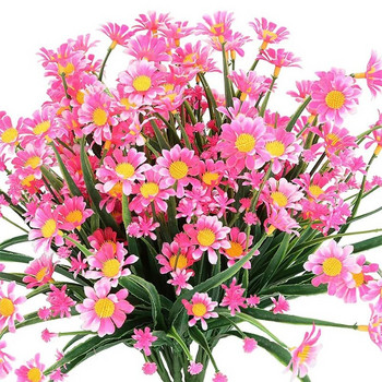 Τεχνητά λουλούδια Μαργαρίτες Ανθεκτικά στην υπεριώδη ακτινοβολία Χρώμα και γρήγορα πλαστικά φυτά Διακόσμηση σπιτιού Παράθυρα εξωτερικού χώρου Πλαστικά λουλούδια