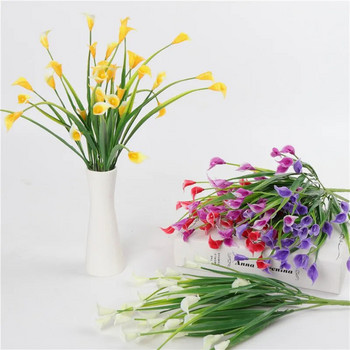 1 пакет 32 см DIY Calla PE изкуствена кала за аранжиране на сватбено тържество Decoratioan Ръчно изработени симулационни цветя