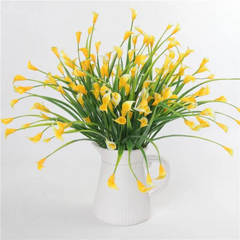 1 пакет 32 см DIY Calla PE изкуствена кала за аранжиране на сватбено тържество Decoratioan Ръчно изработени симулационни цветя