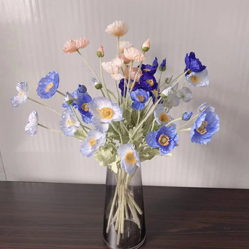 Τεχνητά λουλούδια Ψεύτικα λουλούδια παπαρούνας μεταξωτά λουλούδια με μακρύ στέλεχος για το σπίτι Τραπέζι κήπου Γάμος DIY πάρτι Γάμος Νυφική ανθοδέσμη Διακόσμηση