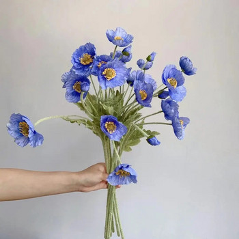 Τεχνητά λουλούδια Ψεύτικα λουλούδια παπαρούνας μεταξωτά λουλούδια με μακρύ στέλεχος για το σπίτι Τραπέζι κήπου Γάμος DIY πάρτι Γάμος Νυφική ανθοδέσμη Διακόσμηση