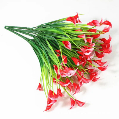 Mākslīgie ziedi Calla Lily Viltus ziedi āra iekštelpu āra biroja mājas dārza dekorēšanai