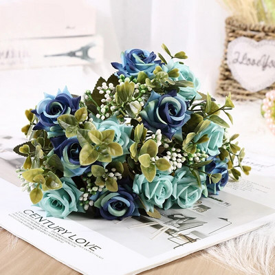 Frumoasă imitație de bujor trandafir ondulat trandafir floare de mătase DIY acasă grădină petrecere nunta decor flori artificiale decor acasă