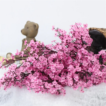 Τεχνητά λουλούδια άνθη κερασιάς Baby\'s Breath Gypsophila Fake Flowers DIY Βάζο Σπίτι Γάμου Διακόσμηση Κλαδί Faux Flowers