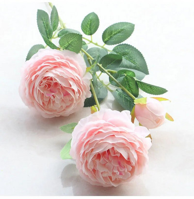 European Style 3 Heads Artificial Flower Bouquet Παιώνια για Διακόσμηση Σαλονιού Κήπου Σπίτι Προμήθειες Γαμήλιο πάρτι Ψεύτικα λουλούδια