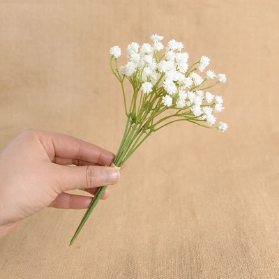 20 cm kunstlill valge Gypsophila Babysbreath pulmapruudikimbud Võltslill kodukaunistuseks Sõbrapäeva kingitused