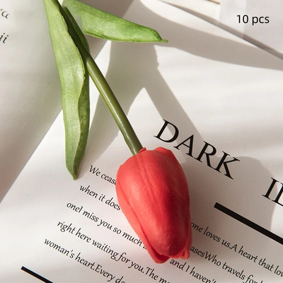 10 vnt Tulpių Dirbtinė Gėlė Bet koks Kolokacija Tikras prisilietimas Dirbtinė puokštė Netikros gėlės Vestuvių dekoravimas Gėlės Namų dekoras