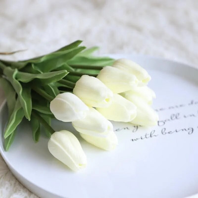 10 vnt Tulpių Dirbtinė Gėlė Bet koks Kolokacija Tikras prisilietimas Dirbtinė puokštė Netikros gėlės Vestuvių dekoravimas Gėlės Namų dekoras