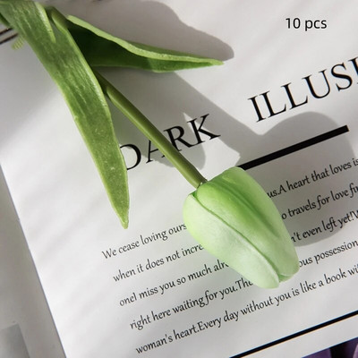 10 vnt Tulpių Dirbtinė Gėlė Bet koks Kolokacija Tikras prisilietimas Dirbtinė puokštė Netikros gėlės Vestuvių dekoravimas Gėlės Namų dekoras