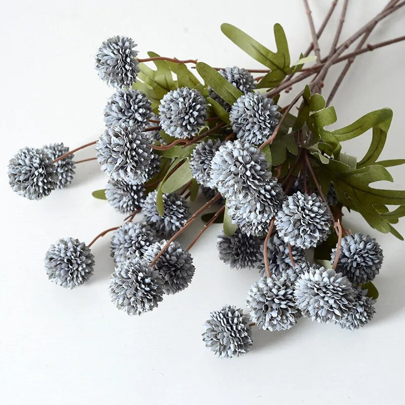 5 capete floare artificială păpădie flori bile bricolaj acasă decorare nunta buchet mătase flori false decor ziua îndrăgostiților