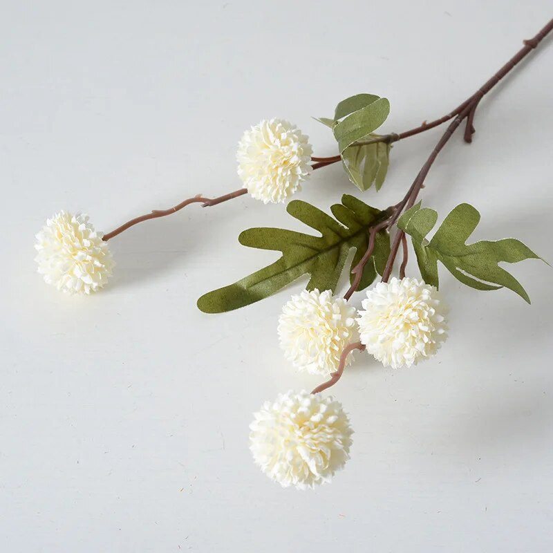 5 capete floare artificială păpădie flori bile bricolaj acasă decorare nunta buchet mătase flori false decor ziua îndrăgostiților