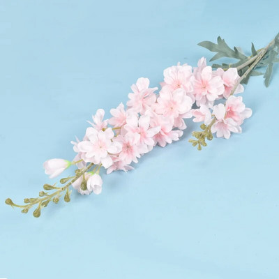 2 vilice Flocking Delphinium Dekoracija doma Fetionzi Lažni cvijet Vjenčanje Kućni dekor Rekviziti za fotografije Umjetno cvijeće