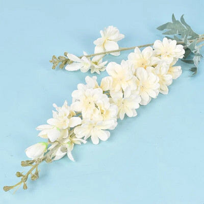 2 vilice Flocking Delphinium Dekoracija doma Fetionzi Lažni cvijet Vjenčanje Kućni dekor Rekviziti za fotografije Umjetno cvijeće