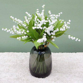 Λευκά τεχνητά λουλούδια Ψεύτικα πλαστικά χειροποίητα γράμματα καμπαναριό για φυτά διακόσμησης σπιτιού Αξεσουάρ γάμου φόντου τοίχου