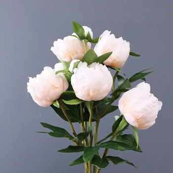 1 τεμ. Τεχνητά λουλούδια Μπουκέτο Όμορφη Μεταξωτή Παιώνια Γαμήλια Διακόσμηση Τραπεζιού Σπιτιού Τακτοποιήστε ψεύτικα φυτά Φτηνό δώρο για την ημέρα του Αγίου Βαλεντίνου