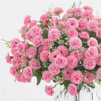 20 κεφάλια λουλουδιών 1 ματσάκι ευρωπαϊκού τύπου μικρό λιλά γαρύφαλλο τεχνητά λουλούδια χονδρική φωτογραφία σπιτιού απαλή διακόσμηση handm