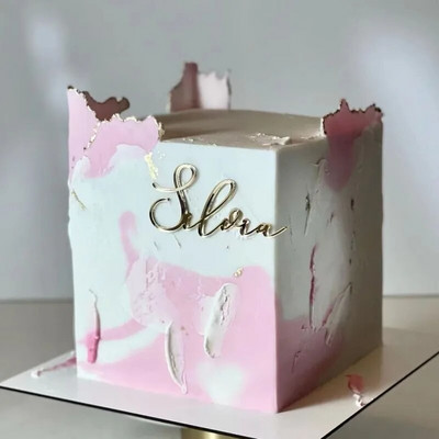 Naujas „No Stick Love“ vestuvinio torto užvalkalas Auksinis sužadėtuvių žiedas, akrilinis pyrago kepuraitė, skirta vestuvinių reikmenų tortams papuošti