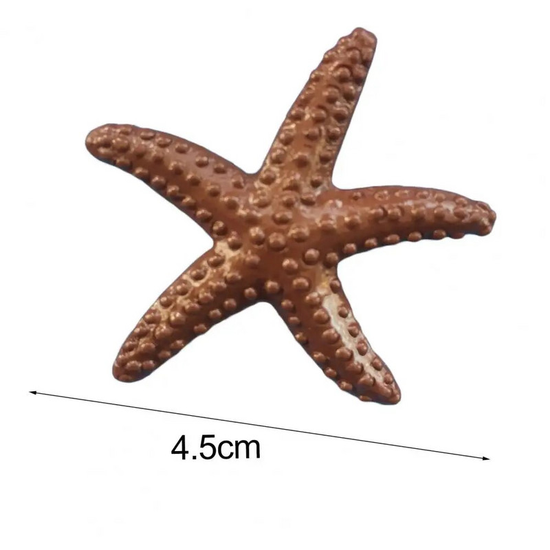 Ornamento puošmena Mini dirbtinė jūrų žvaigždė Spalvinga derva Jūros žvaigždė Starfish Akvariumo papuošalai Akvariumai Priedai