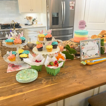 Сладки великденски заешки уши Покрития за кексчета Честит Великден Покривка за торта със заек Избор на храна за деца Декорации за рожден ден Великденско парти