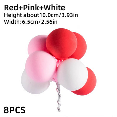 Dekorácia na tortu Farebné teplovzdušné balóny Hlinené balóny Všetko najlepšie k narodeninám Ozdoba na tortu Oblaky Detské 1-ročné dievčatká Narodeninové darčeky Dekorácia