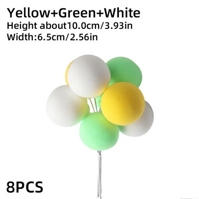 Dekorácia na tortu Farebné teplovzdušné balóny Hlinené balóny Všetko najlepšie k narodeninám Ozdoba na tortu Oblaky Detské 1-ročné dievčatká Narodeninové darčeky Dekorácia