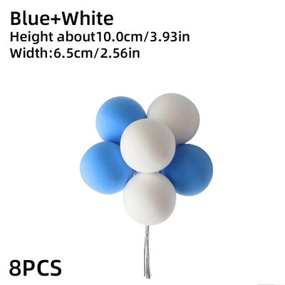 Dekorácia na tortu Farebné teplovzdušné balóny Hlinené balóny Všetko najlepšie k narodeninám Ozdoba na tortu Oblaky Detské 1-ročné dievčatká Narodeninové darčeky Dekorácia