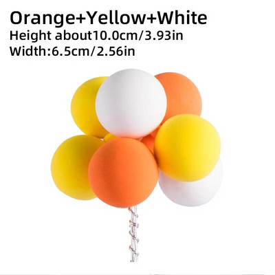 Dekorácia na tortu Farebné teplovzdušné balóny Hlinené balóny Všetko najlepšie k narodeninám Ozdoba na tortu Oblaky Detské 1-ročné dievčatká Narodeninové darčeky Dekorácia