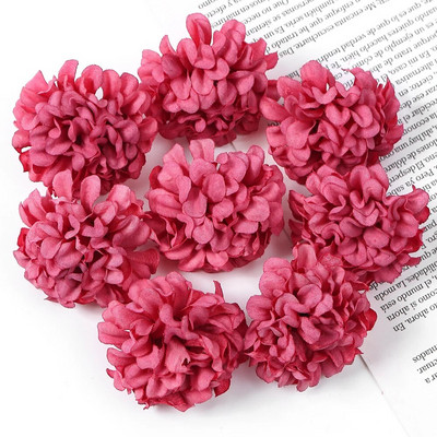 50 de bucăți de flori artificiale de mătase hortensie cap de floare pentru petrecerea de nuntă decorarea casei bricolaj coroană cutie cadou Scrapbooking manual