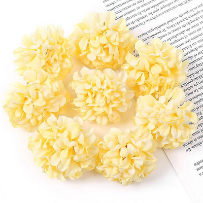 50 de bucăți de flori artificiale de mătase hortensie cap de floare pentru petrecerea de nuntă decorarea casei bricolaj coroană cutie cadou Scrapbooking manual