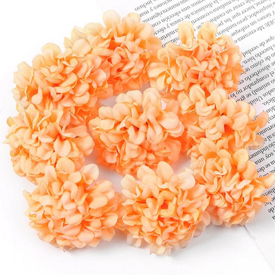 50 de bucăți de flori artificiale de mătase hortensie cap de floare pentru petrecerea de nuntă decorarea casei bricolaj coroană cutie cadou Scrapbooking manual