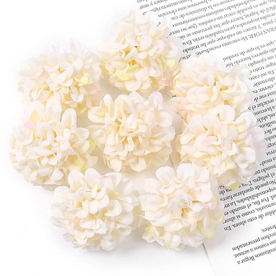50 de bucăți de flori artificiale de mătase hortensie cap de floare pentru petrecerea de nuntă decorarea casei bricolaj coroană cutie cadou Scrapbooking manual