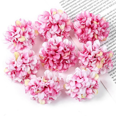 50 de bucăți de flori artificiale de mătase hortensie cap de floare pentru petrecerea de nuntă decorarea casei bricolaj coroană cutie cadou Scrapbooking manual