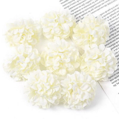 50 de bucăți de flori artificiale de mătase hortensie cap de floare pentru petrecerea de nuntă decorarea casei bricolaj coroană cutie cadou Scrapbooking manual