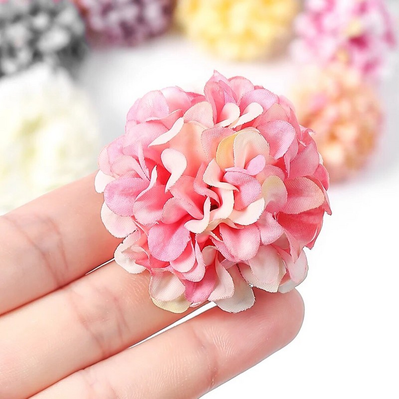 50 de bucăți de flori artificiale de mătase hortensie cap de floare pentru petrecerea de nuntă decorarea casei bricolaj coroană cutie cadou Scrapbooking manual