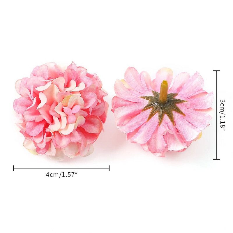 50 de bucăți de flori artificiale de mătase hortensie cap de floare pentru petrecerea de nuntă decorarea casei bricolaj coroană cutie cadou Scrapbooking manual