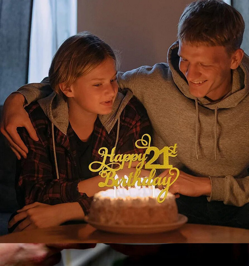 1PC Sretan rođendanski kolač za tortu 1. 18. 21. 30. 40. 50. Dob Sretan rođendan Dekoracija torte Pribor za ukrašavanje zabave