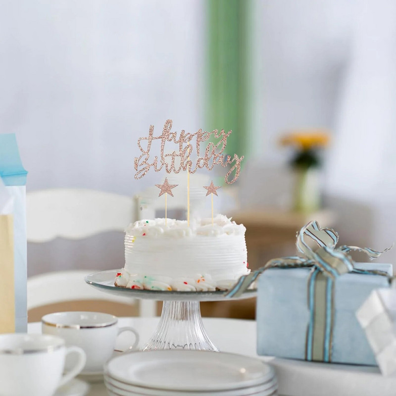11 ks zlatých jarných cibuľiek, narodeninových dekorácií na tortu s hviezdou, vlajkou na narodeninovú oslavu a privítanie bábätka, promóciu D