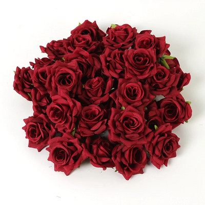 10gab 6cm rozes mākslīgie ziedi viltus ziedi galviņas mājas dekorēšanai laulības kāzu dekorācijas amatniecības vītnes dāvanas aksesuāri