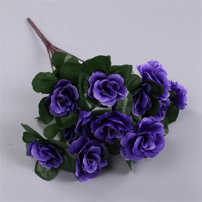 21-hlavý umelý hodvábny kvet, azalka ružová, umelé prvosienky, kytica, stena, domáci stôl, svadba, párty, záhrada, vonkajšia váza, dekorácia kvetu