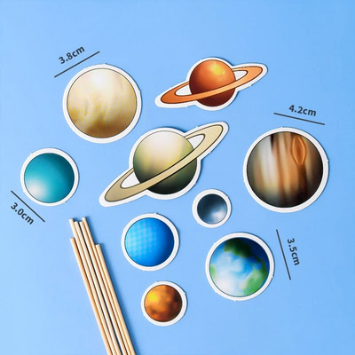 Astronaut Cake Topper Spațiu cosmic Decor pentru ziua de naștere Băiat Astronaut Decorat pentru Tort Planetă OZN Luna Baby Shower Instrumente de petrecere pentru copii