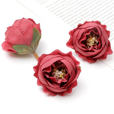 10/30 τεμ. 4 εκ. Τριαντάφυλλο Μπουμπούκι Τεχνητά Λουλούδια Κεφάλια Διακόσμηση Γάμου Διακόσμηση σπιτιού Στεφάνι Scrapbooking Χειροτεχνία Ψεύτικα λουλούδια Αξεσουάρ