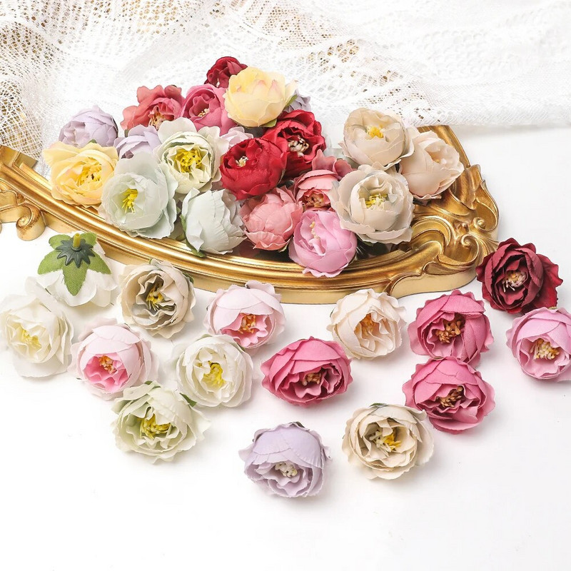 10/30 τεμ. 4 εκ. Τριαντάφυλλο Μπουμπούκι Τεχνητά Λουλούδια Κεφάλια Διακόσμηση Γάμου Διακόσμηση σπιτιού Στεφάνι Scrapbooking Χειροτεχνία Ψεύτικα λουλούδια Αξεσουάρ