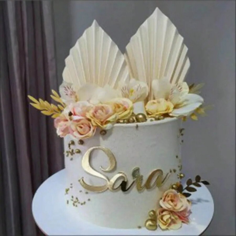 Palmu lapu kūkas virsma Daudz laimes dzimšanas dienā Palmu šķēpu kūkas dekorēšana Kāzu cepšana Deserta galda ballīte