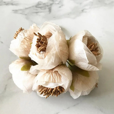 6 buc mătase muguri mici de ceai buchet de trandafiri flori artificiale pentru acasă accesorii pentru decorarea nunții cadouri diy Ghirlande de Crăciun