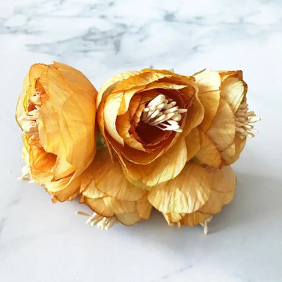 6 buc mătase muguri mici de ceai buchet de trandafiri flori artificiale pentru acasă accesorii pentru decorarea nunții cadouri diy Ghirlande de Crăciun