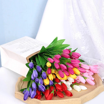 21 Heads Tulip Artificial Flower Silk Lavender Tulips Bouquet Fake λουλούδι για διακόσμηση γάμου Λουλούδια Διακόσμηση κήπου σπιτιού