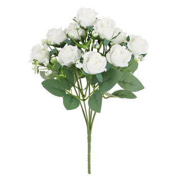 Μπουκέτο τριαντάφυλλο Τεχνητά λουλούδια Παιώνια Γάμος Διακόσμηση Σπιτιού Ψεύτικο λουλούδι Τραπέζι Βάζο Σαλονιού Χριστουγεννιάτικο αξεσουάρ διακόσμησης σπιτιού